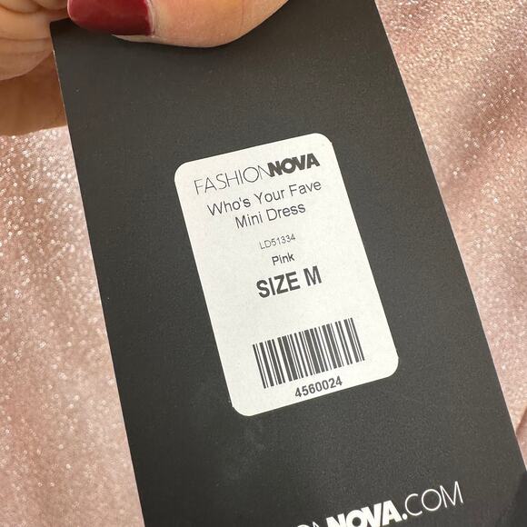 Who's Your Fave Mini Dress in Metallic Pink - Picture 4 of 7